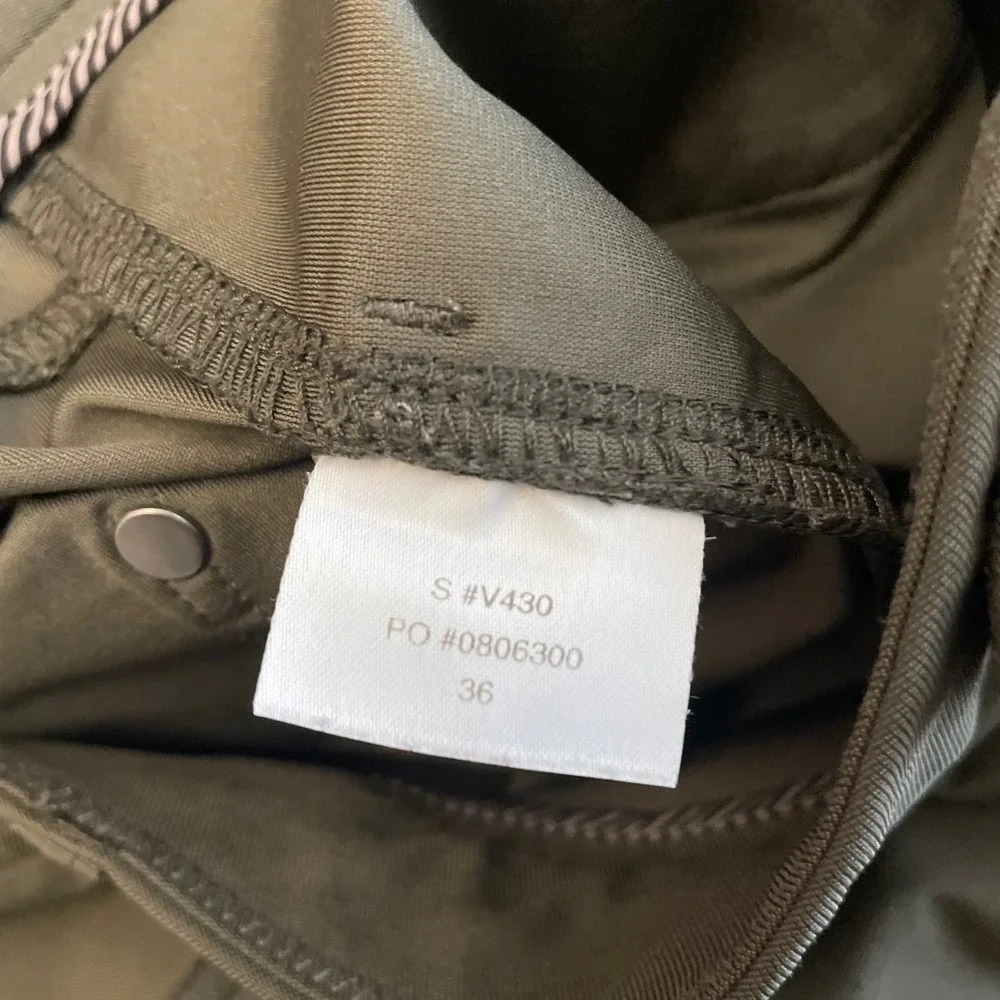 Vuori Meta Pant Mens 36 Dark Olive Green Slim Taper Technical Chino V430 Stretch
